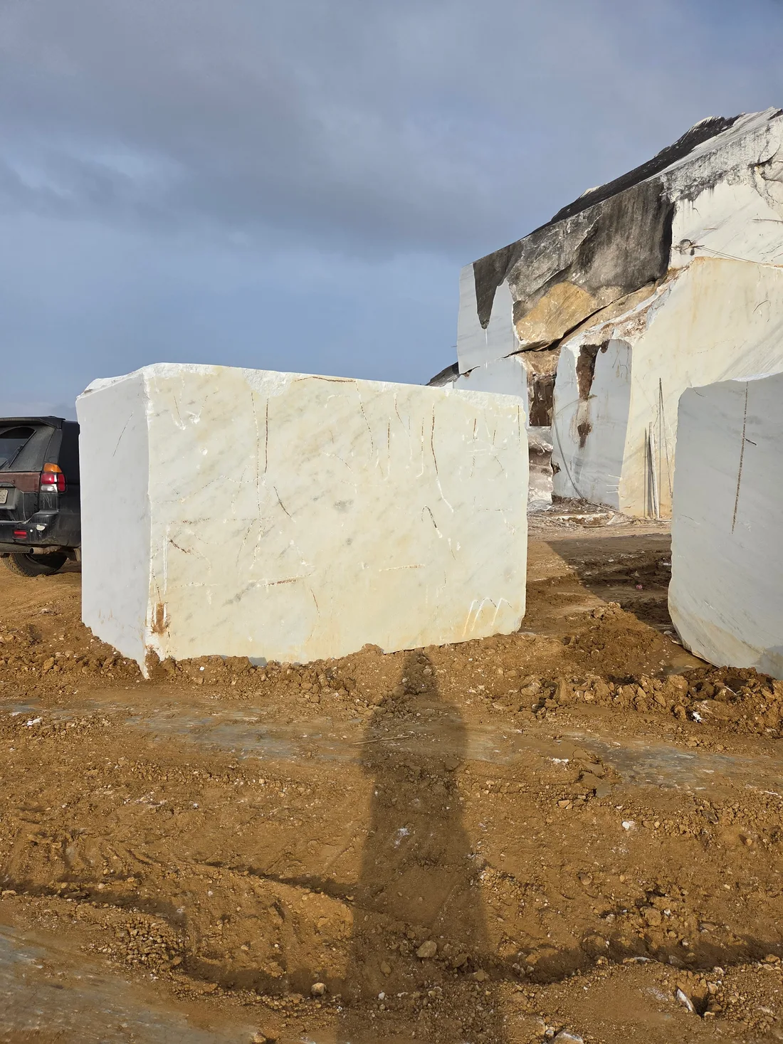 Bloco de mármore Lumina Prime na jazida DCosta